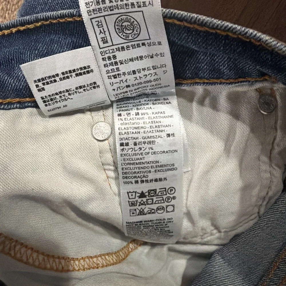 Levis 514‎ Straight Leg Blue Jeans Mens 40 X 32 (FITS 40 X 31) Classic Denim